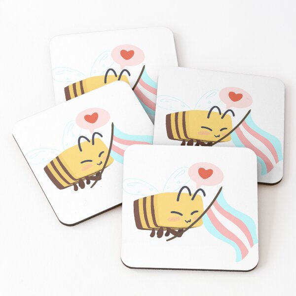 Item preview, Minecraft Trans Pride Bee designed and sold by SoupinSpace.