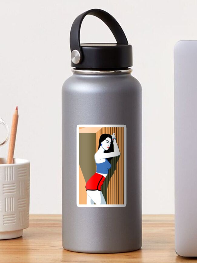 Thumbnail 1 of 3, Sticker, Athletic Girl vector art designed and sold by djspacegr.