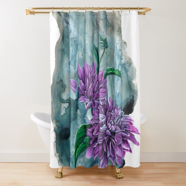 Dahlias Shower Curtains Redbubble