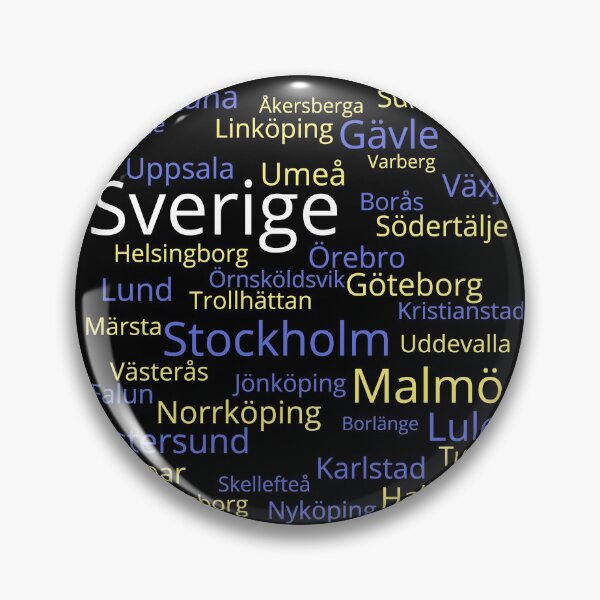 Item preview, Sweden Geography: Large Urban Areas (tätorter) designed and sold by UnderwaterSky.