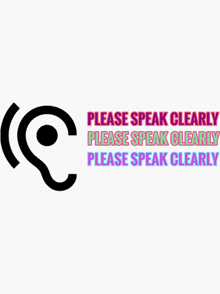 "Hearing Impaired Stickers Hard of Hearing" Sticker by matmazel Redbubble