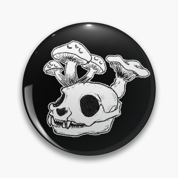 Item preview, Cat Skull with Mushrooms designed and sold by Ambariya.
