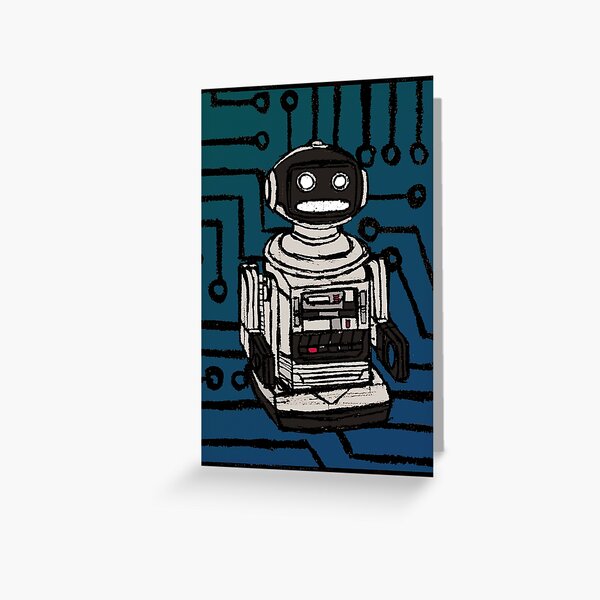 1980s remote controlled robot friend Greeting Card