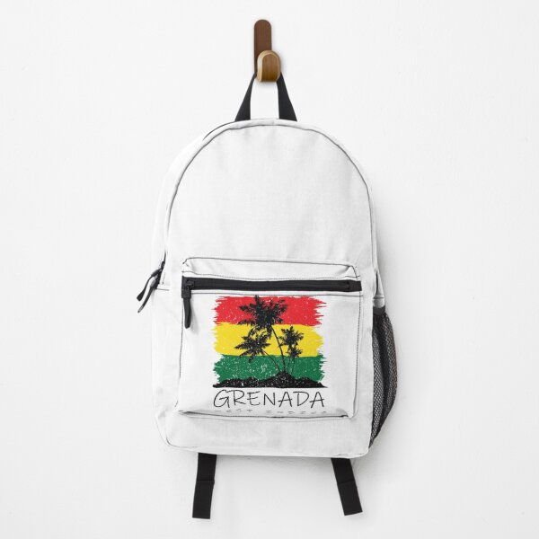 Item preview, Grenada National Colours in Background of Palm silhouette designed and sold by IdentiTee Studios.