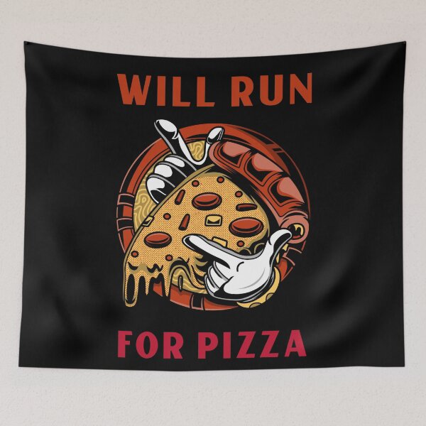 Item preview, Will Run For Pizza Gloves designed and sold by Coder-T.