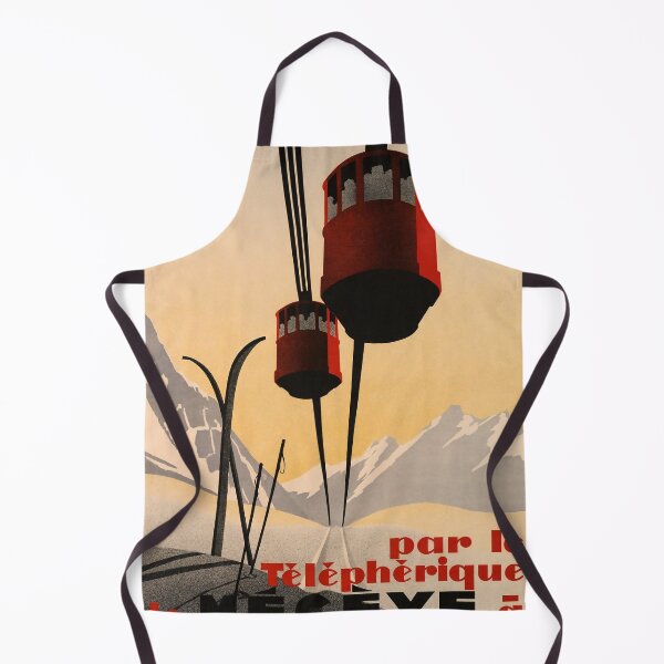 Item preview, retro megeve rochebrune telepherique vintage reclame designed and sold by CorasPosters.