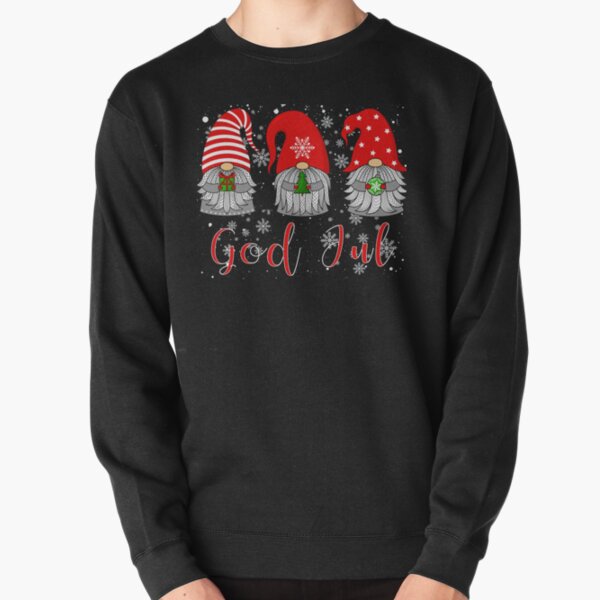 Scandinavian Gnomes God Jul Tomte Chemise nordique de Noël suédois Sweatshirt épais