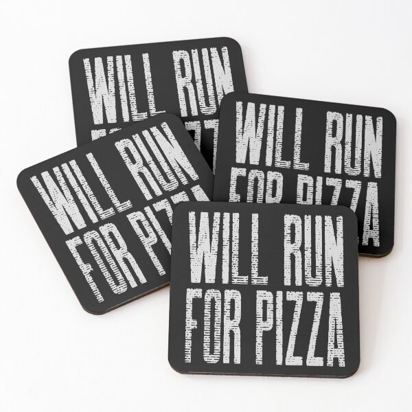 Item preview, Will Run For Pizza Text designed and sold by Coder-T.