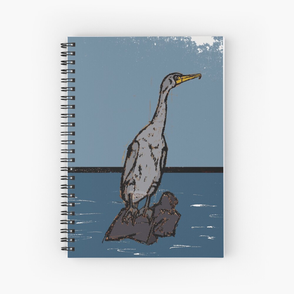Double Crested Cormorant, a wading bird Spiral Notebook
