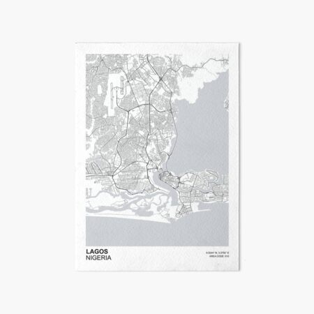 Item preview, LAGOS, NIGERIA CITY MAP designed and sold by MeArtHenry.