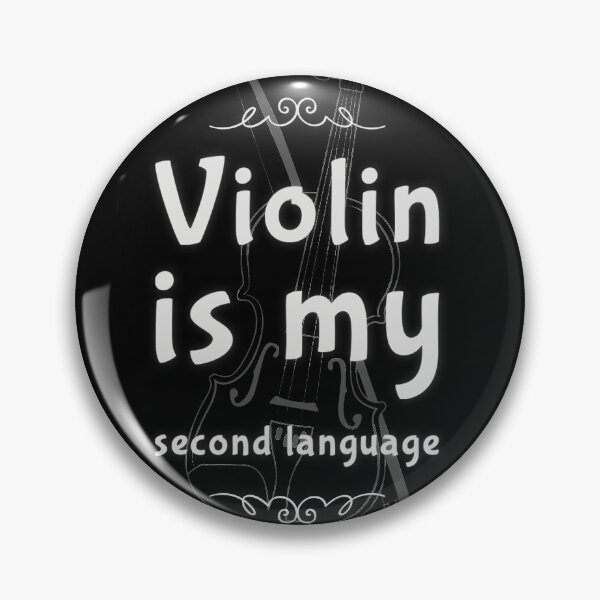 Item preview, Violin is my second language black designed and sold by mwebba2005.