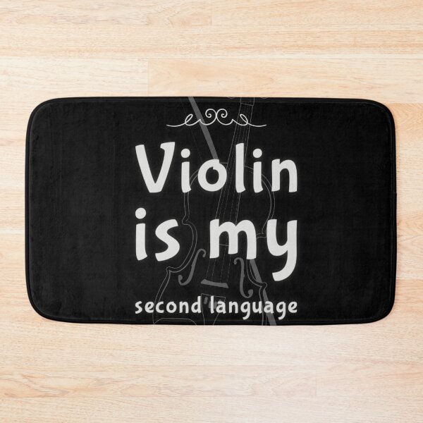 Item preview, Violin is my second language black designed and sold by mwebba2005.