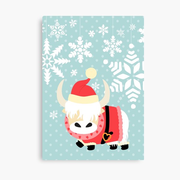 Item preview, Scottish Highland Cattle Christmas Santa Claus designed and sold by Lulupainting.