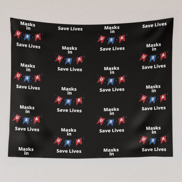 Item preview, Masks in USA save lives designed and sold by Vero De.