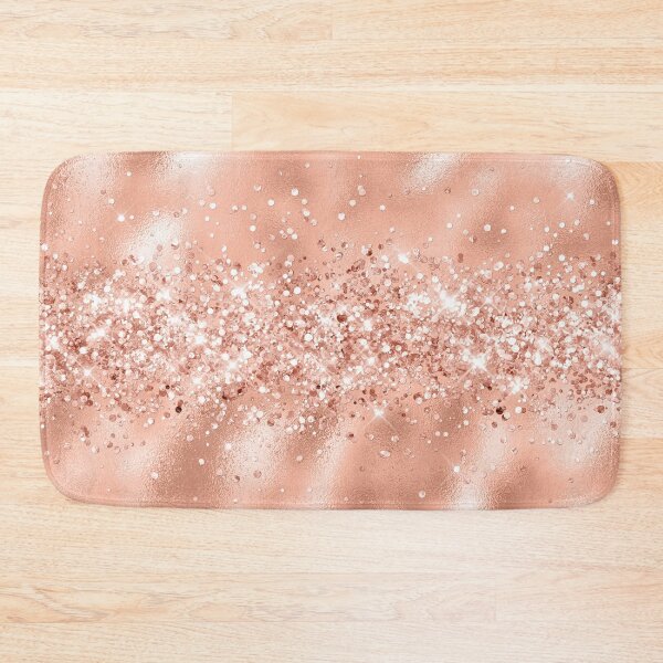 Item preview, Rose Gold Sparkly Glitter Effect on Blurred Foil look background designed and sold by WOW TeesAndThings.