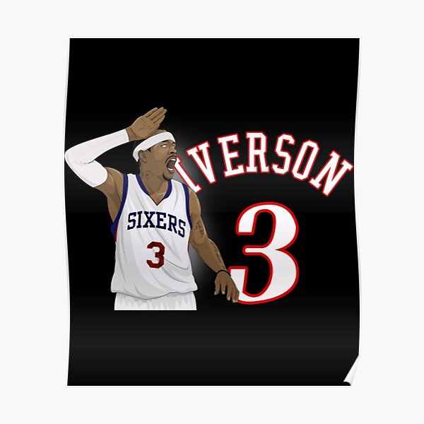 Allen Iverson 'The Stepover' Poster Print. A4/A3, Allen Iverson, Iverson,  Jordan, Basketball, Sixers, Philly, Art, Pop Art, Modern, Poster