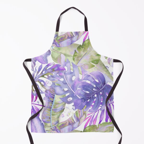 Item preview, Hawaiian Jungle Tropical Foliage, Lavender purple Lemongrass Green designed and sold by PixDezines.