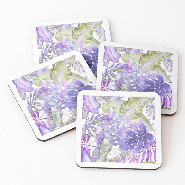 Item preview, Hawaiian Jungle Tropical Foliage, Lavender purple Lemongrass Green designed and sold by PixDezines.