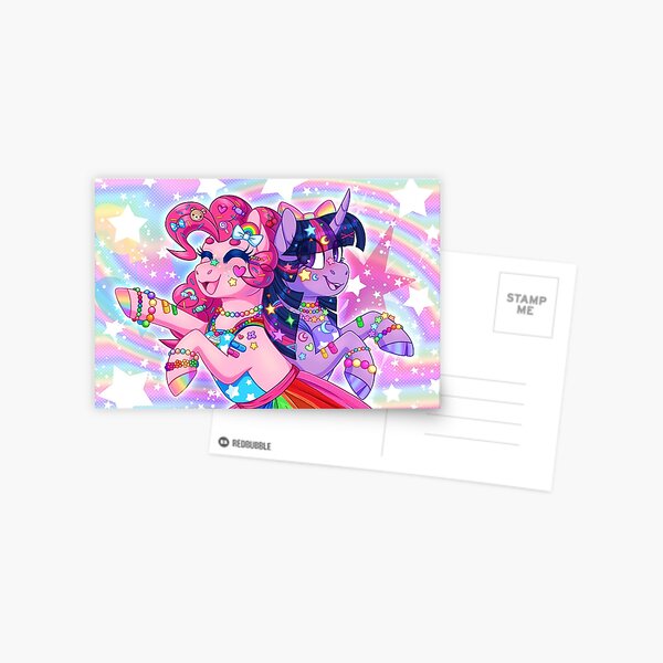 Decora Kei Ponies Postcard