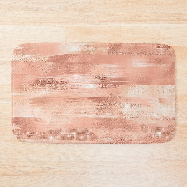 Item preview, Rose Gold Sparkly Glitter Effect with Brush Strokes designed and sold by WOW TeesAndThings.