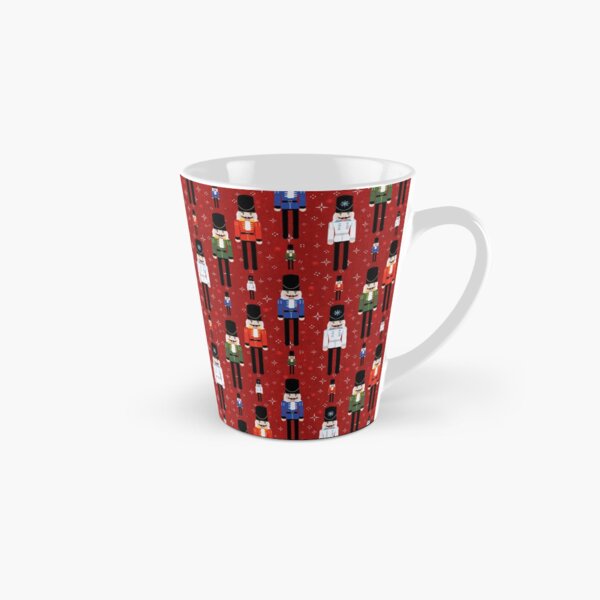 Christmas Nutcracker Soldiers Winter Pattern in Red Tall Mug