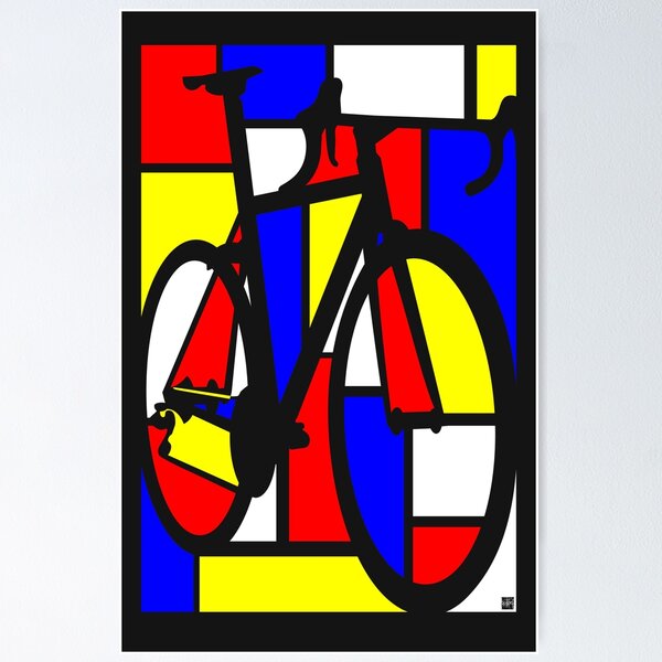 Artikel-Vorschau von Mondrianesque Rennrad, designt und verkauft von SFDesignstudio.