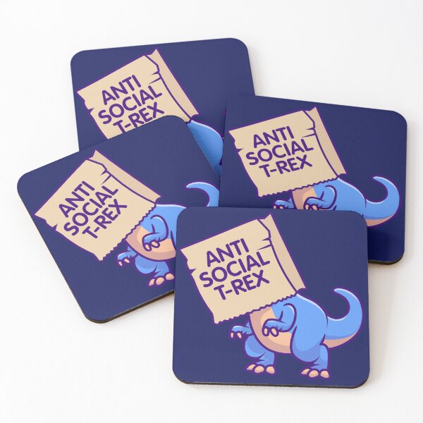 Item preview, Anti social T-Rex designed and sold by Lhadii.