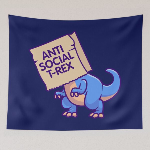 Item preview, Anti social T-Rex designed and sold by Lhadii.