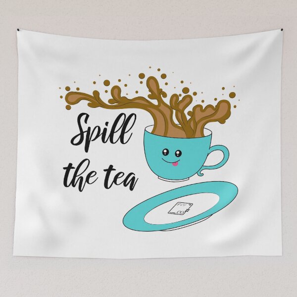 Item preview, Spill the Tea Kawaii Cup Design designed and sold by Disocodesigns.