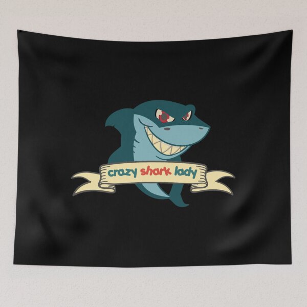 Item preview, Crazy shark lady designed and sold by MichaeE.