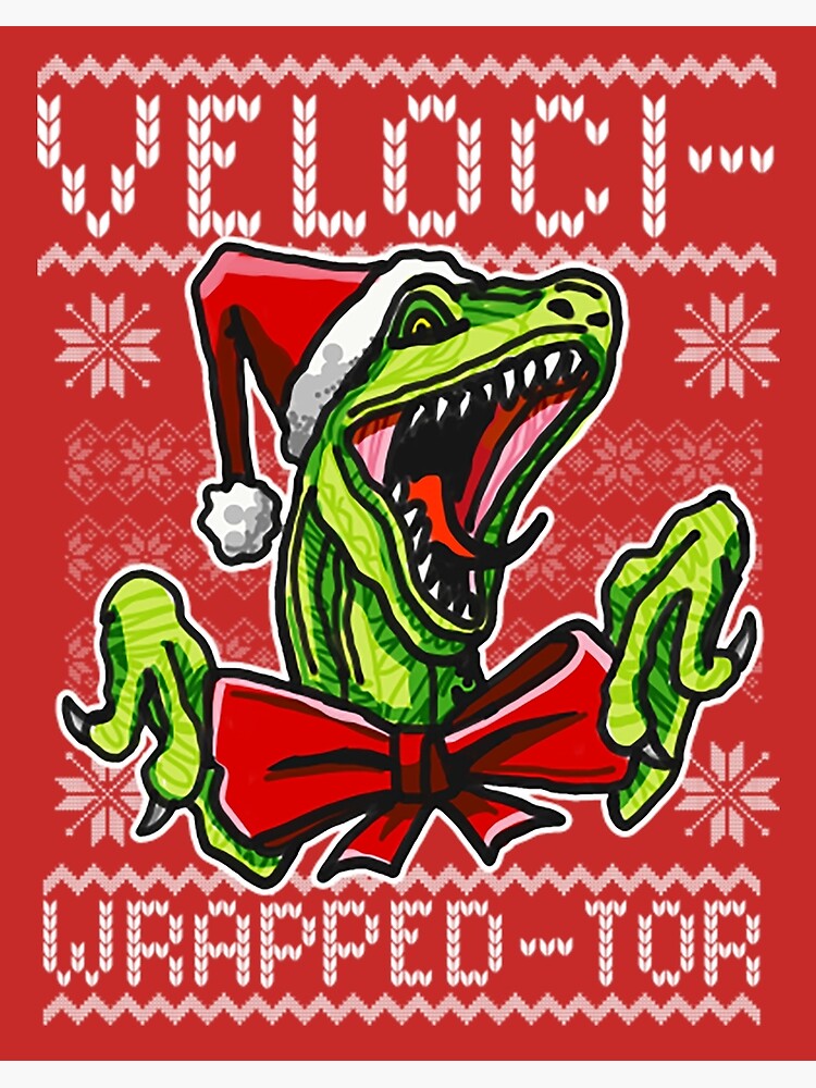 Velociraptor 2025 christmas sweater