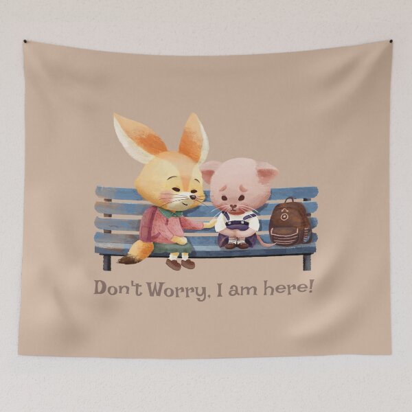 Item preview, Nervous First school day | Don't worry, I am here! designed and sold by Ying Li.