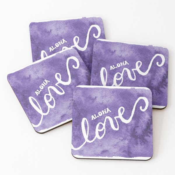 Item preview, Watercolor Hawaii Love Aloha Beach Vibe . Purple . designed and sold by maruwatercolor.