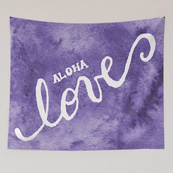 Item preview, Watercolor Hawaii Love Aloha Beach Vibe . Purple . designed and sold by maruwatercolor.