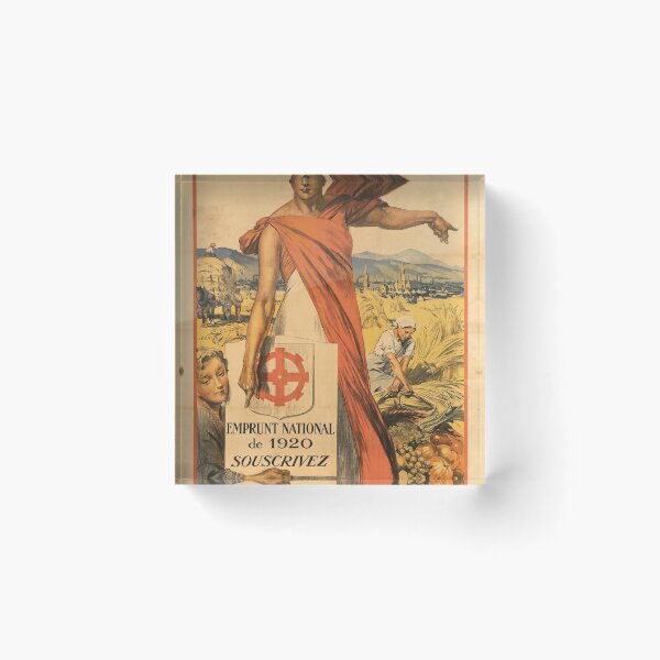 Item preview, retro banque de mulhouse emprunt national vintage reclame designed and sold by CorasPosters.