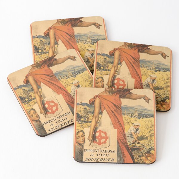 Item preview, retro banque de mulhouse emprunt national vintage reclame designed and sold by CorasPosters.