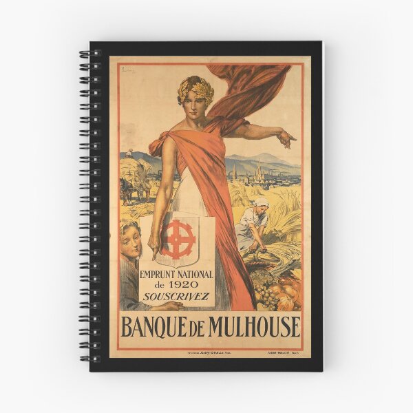 Artikelvorschau, retro banque de mulhouse emprunt national vintage reclame entworfen und verkauft von CorasPosters.