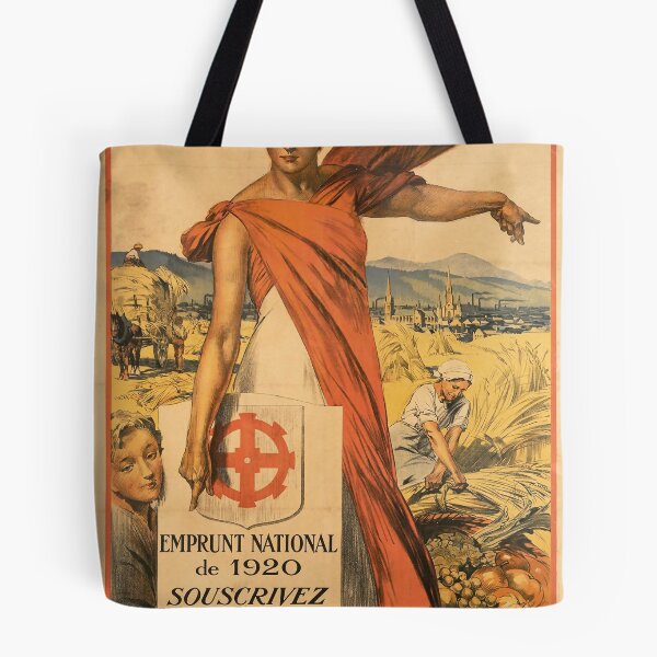 Item preview, retro banque de mulhouse emprunt national vintage reclame designed and sold by CorasPosters.