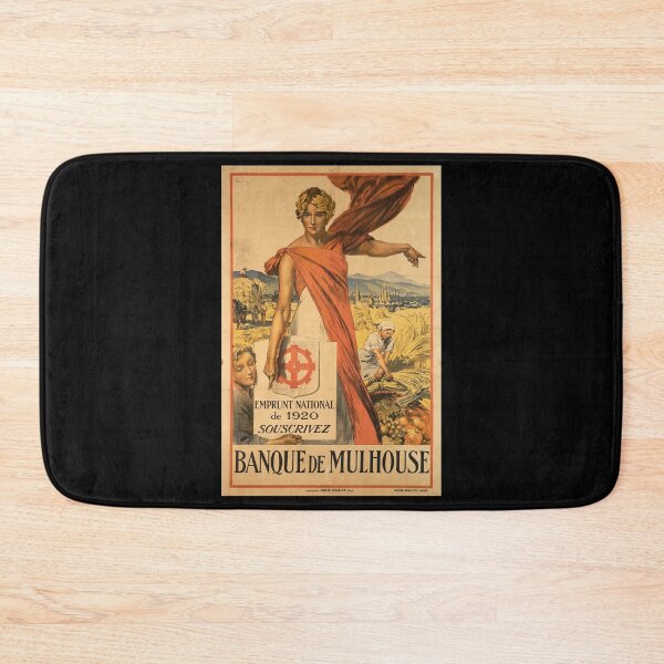 Item preview, retro banque de mulhouse emprunt national vintage reclame designed and sold by CorasPosters.
