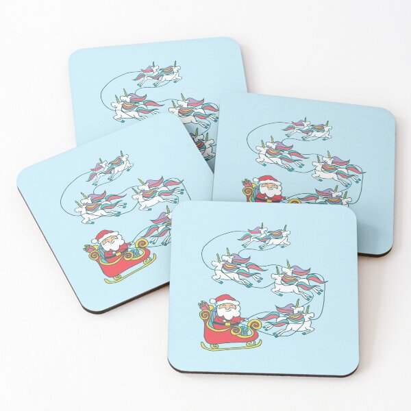 Item preview, Christmas Unicorn Santa Sleigh All Day designed and sold by izzyinks.