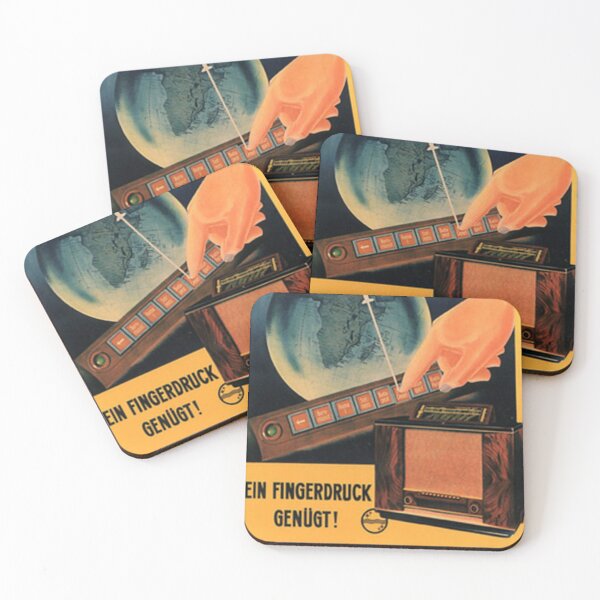 Item preview, retro phillps radio ein fingerdruck genugt vintage reclame designed and sold by CorasPosters.