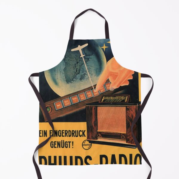 Item preview, retro phillps radio ein fingerdruck genugt vintage reclame designed and sold by CorasPosters.