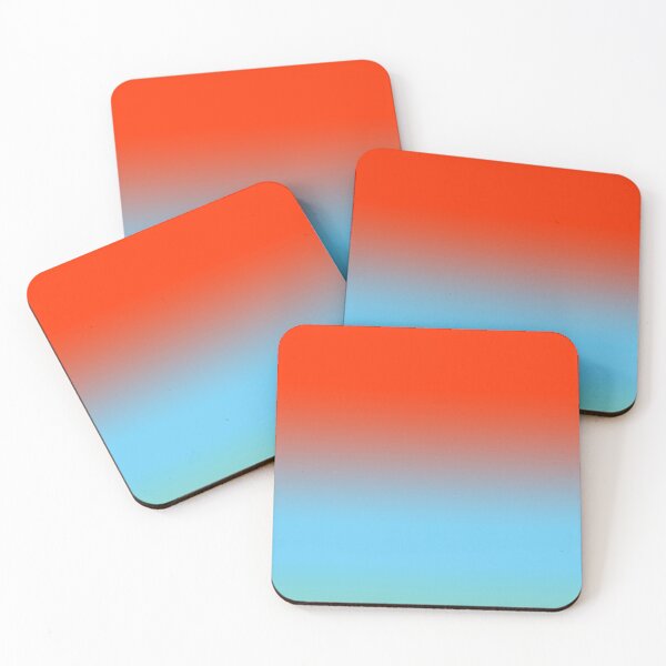 Item preview, Modern Tones Ombre/Orange Red and Sky Blue designed and sold by ozcushions.