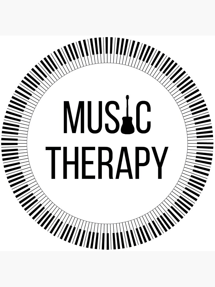 "Music Therapy Vintage Logo " Sticker for Sale by MWRAMTAS Redbubble