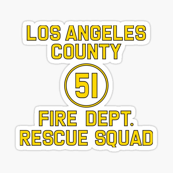 Artikel-Vorschau von Emergency Squad 51 - Reproduktionslogo auf der Seite des LKWs, designt und verkauft von grnbayhusker.