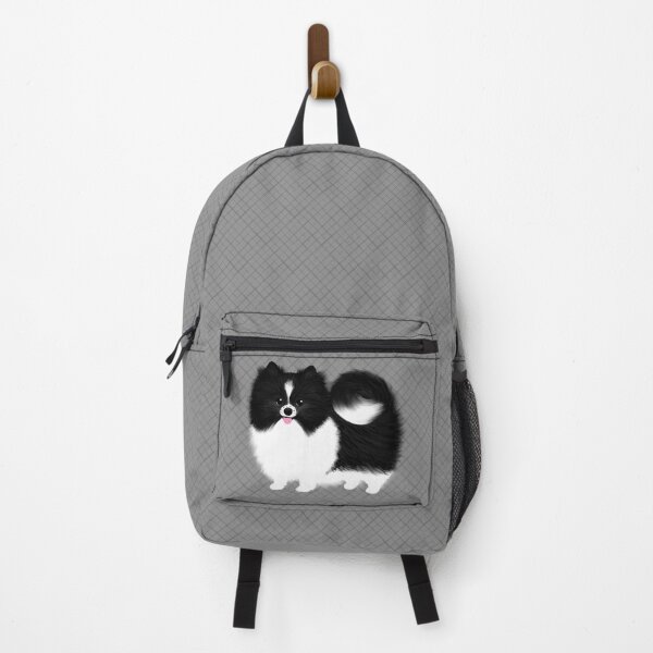 Item preview, Black and White Parti Pomeranian | Cute Black and White Fluffy Dog designed and sold by Jenn Inashvili.