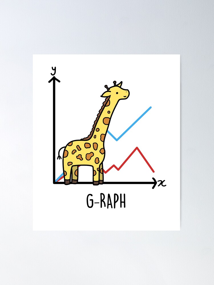 Giraffe Graph Animal Puns | Poster