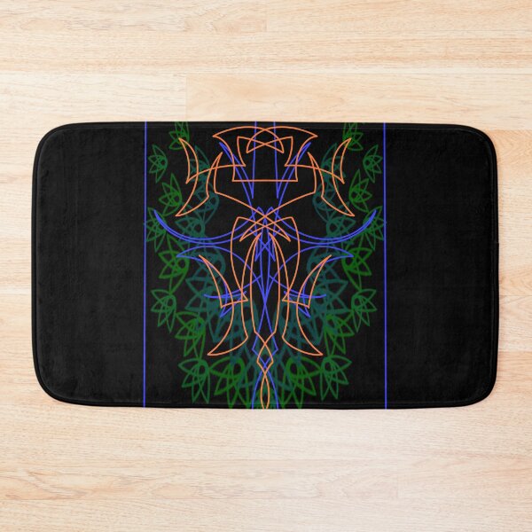 Item preview, Bright Blue And Orange Pinstripes W/Leaves designed and sold by Goose Motors.