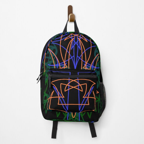 Item preview, Bright Blue And Orange Pinstripes W/Leaves designed and sold by Goose Motors.