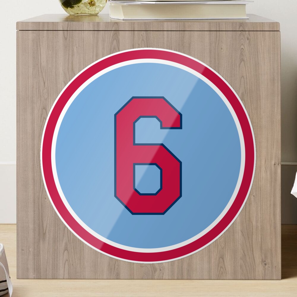 Stan Musial #6 Jersey Number Sticker for Sale by StickBall